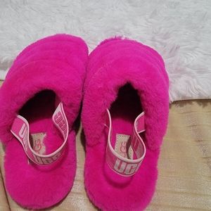 ugg kids' fluff slide slipper